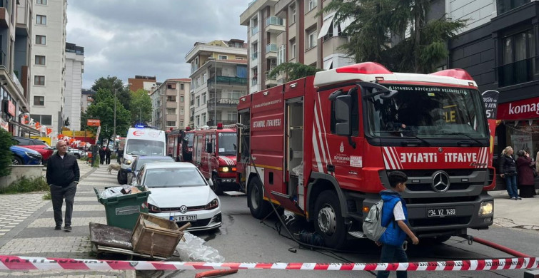 Maltepe'de Tekstil Deposunda Yangın
