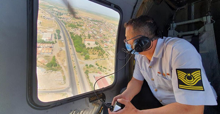 Manisa’da Helikopter Destekli Trafik Denetimi