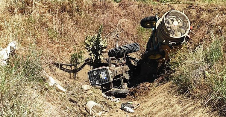 Manisa’da Traktör Devrildi: 1 Yaralı