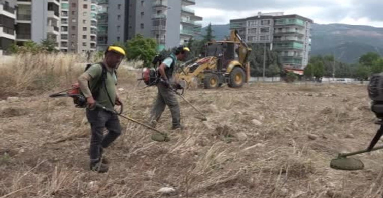 Manisa'da yangın riskine karşı yabani otlar temizleniyor