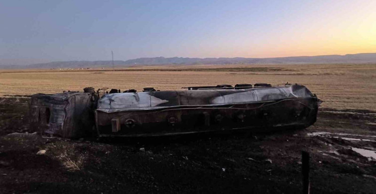 Mardin'de mazot yüklü tanker yangını kontrol altına alındı