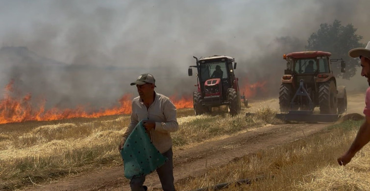 Mardin’de tarlada çıkan yangın, çiftçilerin erken müdahalesiyle kontrol altına alındı