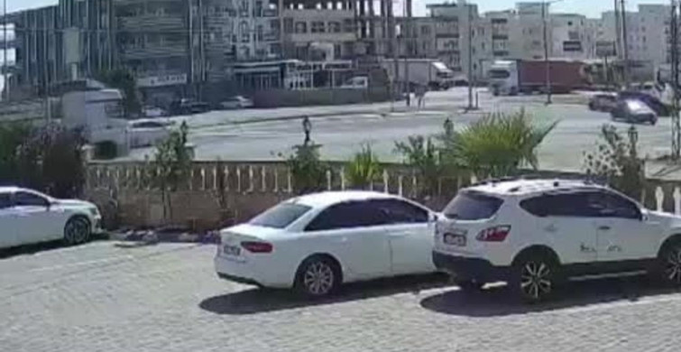 Mardin'deki tır kazası güvenlik kamerasına yansıdı