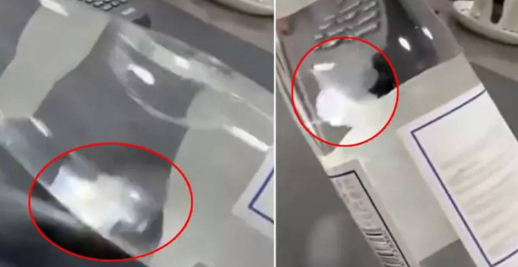 Marketten su alan kadın şok geçirdi: Şişelerin içinden denizanası çıktı