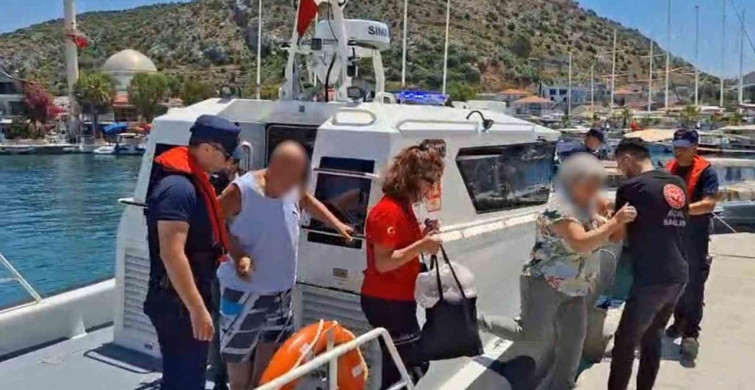 Marmaris açıklarında teknede rahatsızlanan vatandaşa tıbbi tahliye