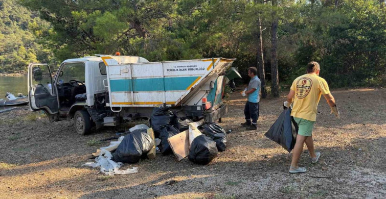 Marmaris çamurlubük ve İnBükü'nde temizlik seferberliği