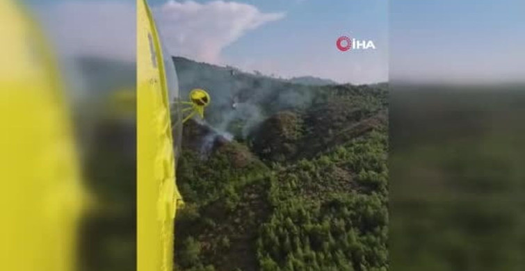 Marmaris’te yıldırım kaynaklı orman yangını