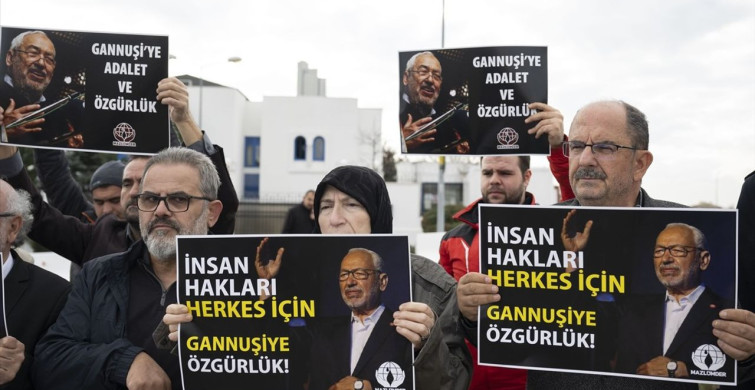 MAZLUMDER Üyelerinden Raşid el-Gannuşi İçin Protesto