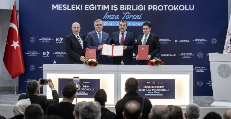 MEB, KGF ve Halkbank Üçgeninde Mesleki Eğitim İşbirliği Protokolü İmzalandı