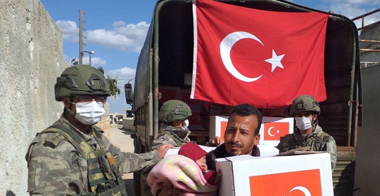 Mehmetçik Bahar Kalkanı Bölgesine Gıda Yardımında Bulundu