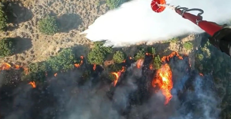 Menemen’deki yangına havadan 6 uçakla müdahale