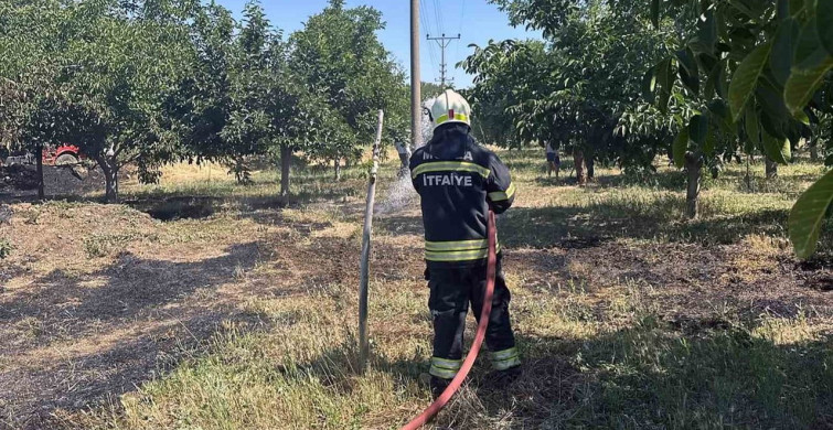 Menteşe ilçesinde yangın büyümeden kontrol altına alındı