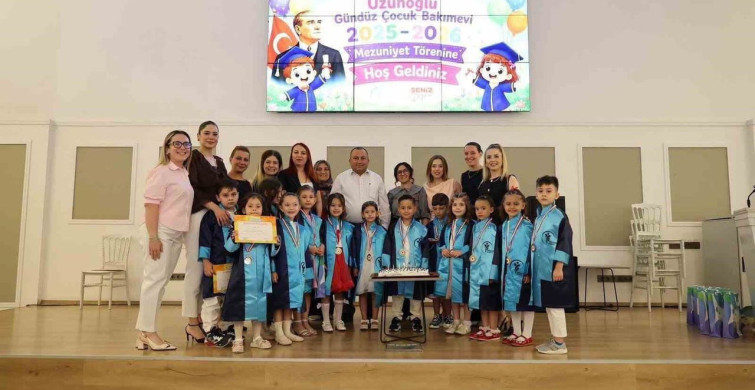 Merkezefendi'de miniklerin mezuniyet heyecanı