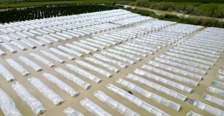 Mersin Tarsus'ta Sağanak Tarım Arazilerini Vurdu