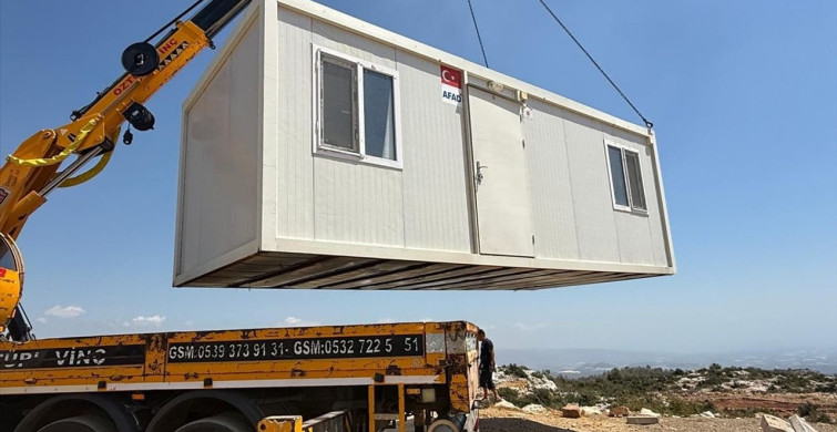 Mersin'de Orman Yangını Mağdurlarına Konteyner Desteği
