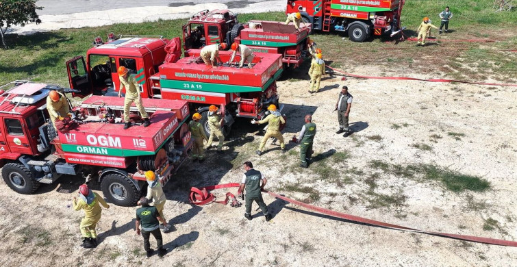 Mersin'de Orman Yangınları İçin Tatbikat Gerçekleştirildi