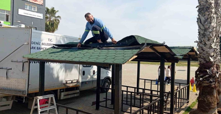 Mersin'de Park ve Yeşil Alanlarda Bakım Seferberliği