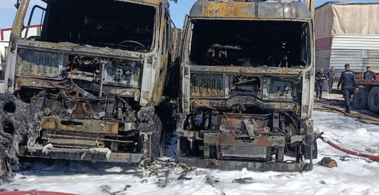 Mersin'de Tır Yangını: İki Araç Hurdaya Döndü