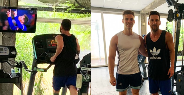 Messi Halka Açık Spor Salonunda Çalıştı