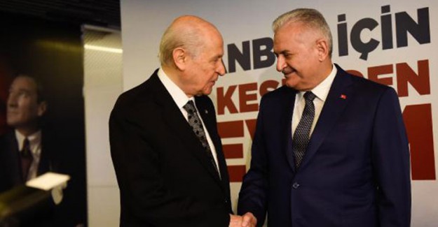 MHP Lideri Devlet Bahçeli Binali Yıldırım'ı Ziyaret Etti