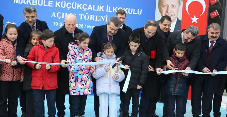 Milli Eğitim Bakanı Tekin, Erzurum'da Yeni Bir Okul Açılışında Konuştu