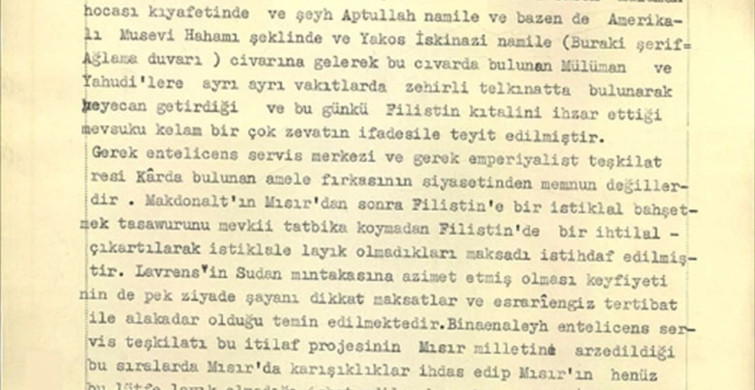 MİT, Arabistanlı Lawrence İle İlgili Gizli Belgeyi Açıkladı