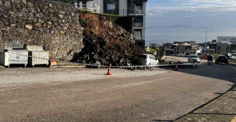 Mudanya'da Yağışlar İle İnistat Duvarı Çöktü