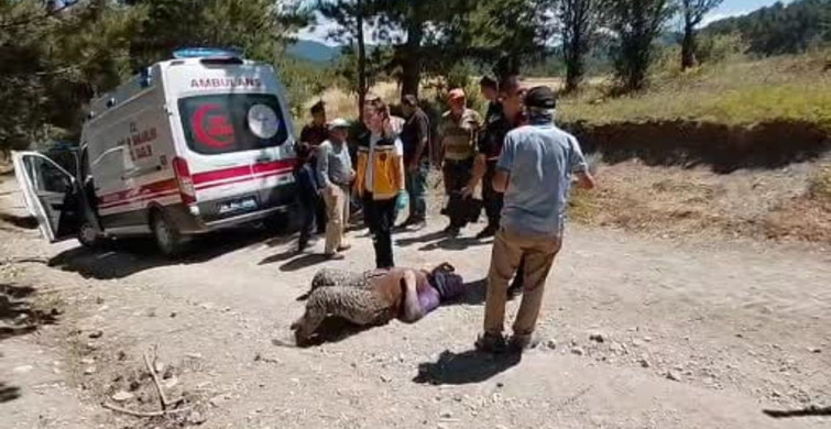 Mudurnu'da geri manevra yapan traktörün römorkundaki 2 kişi yaralandı