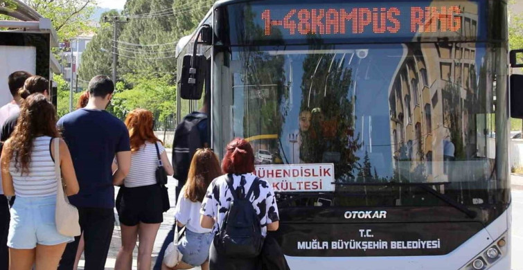 Muğla büyükşehir Belediyesi'nden ücretsiz ulaşım desteği