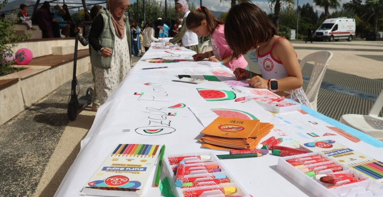 Muğla'da Filistinli Çocuklar İçin Sanat Etkinliği