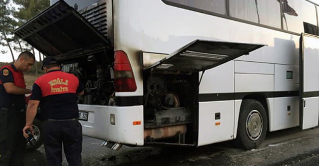 Muğla'da Otobüs Yangını Az Kalsın Faciaya Dönüşüyordu