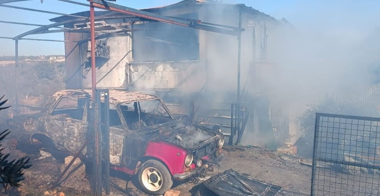 Muğla'da Yangın: Prefabrik Ev ve Otomobil Kül Oldu