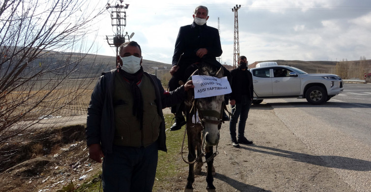 Van'da Koronavirüs Mücadelesi! Muhtar Atına Binip Çağrıda Bulundu