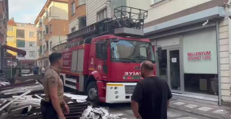 Muratlı’da çatı katındaki tadilat sırasında yangın paniği yaşandı
