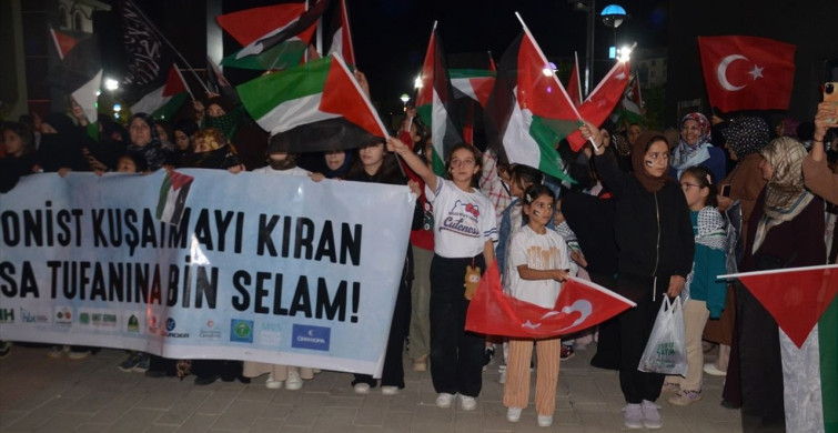 Muş'ta Gazze'ye Destek Yürüyüşü Düzenlendi