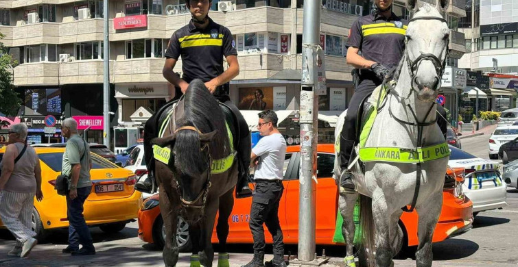 NATO zirvesi öncesinde Ankara'da atlı polis devriyesi