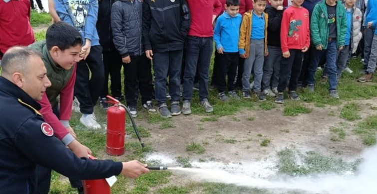 Nazilli'de Öğrencilere Yangın Güvenliği Eğitimi