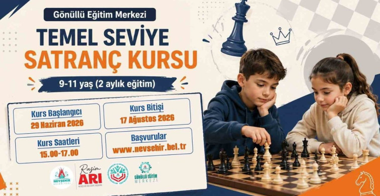 Nevşehir Belediyesi'nden çocuklara satranç kursu