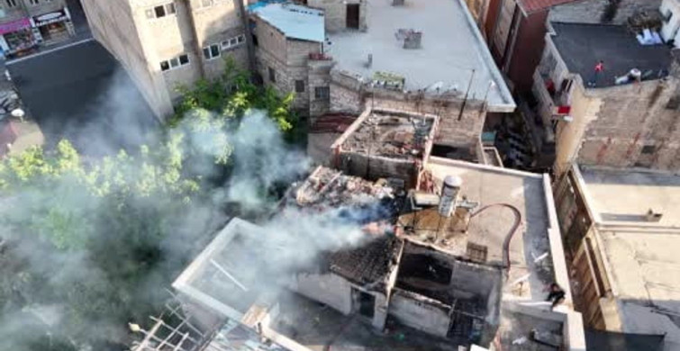 Nevşehir'de çatı yangını temkinli müdahale ile söndürüldü