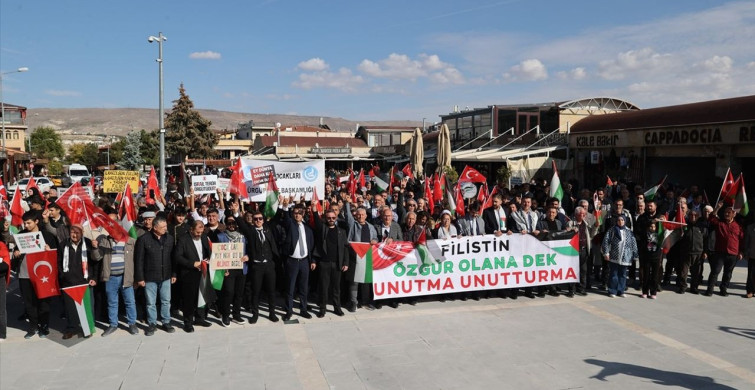 Nevşehir'de Gazze'ye Destek Yürüyüşü gerçekleştildi