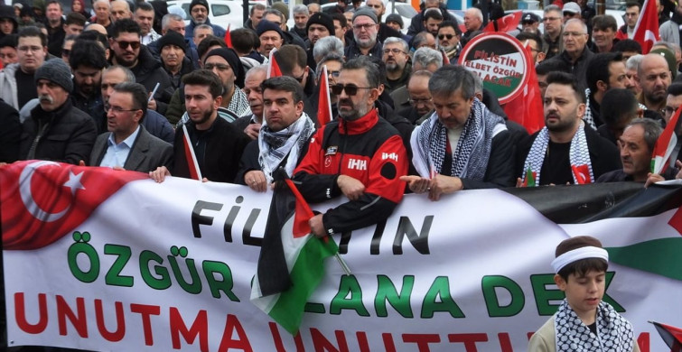 Nevşehir'de Gazze'ye Destek Yürüyüşü Gerçekleştirildi