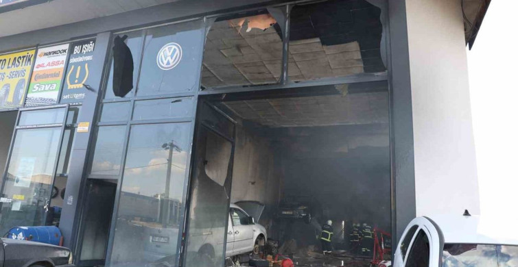 Nevşehir'de oto tamircisinde yangın: Kur’an-ı Kerim ve Türk bayrağı zarar görmedi