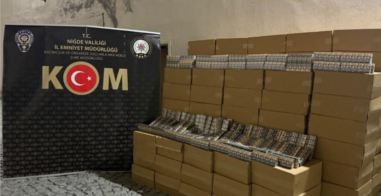 Niğde'de 50 Bin Paket Kaçak Sigara Ele Geçirildi