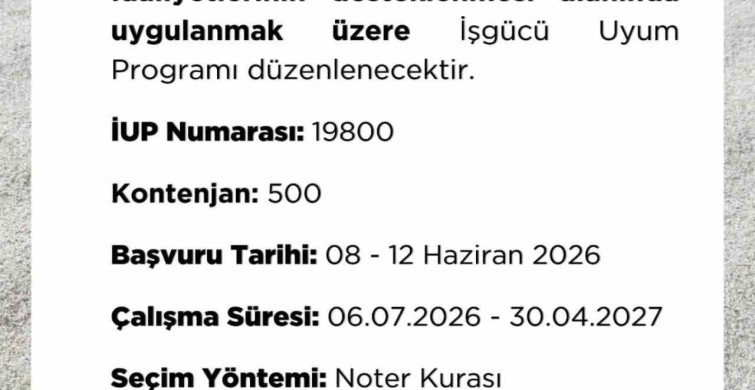 Niğde'de 500 Kişilik İstihdam Fırsatı