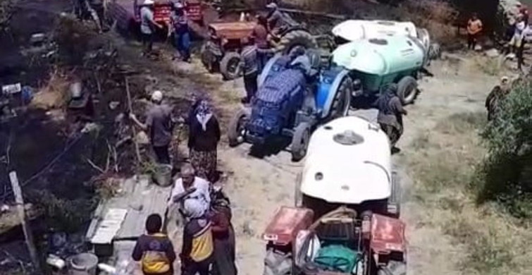 Niğde'de evin avlusundaki yangın büyümeden söndürüldü