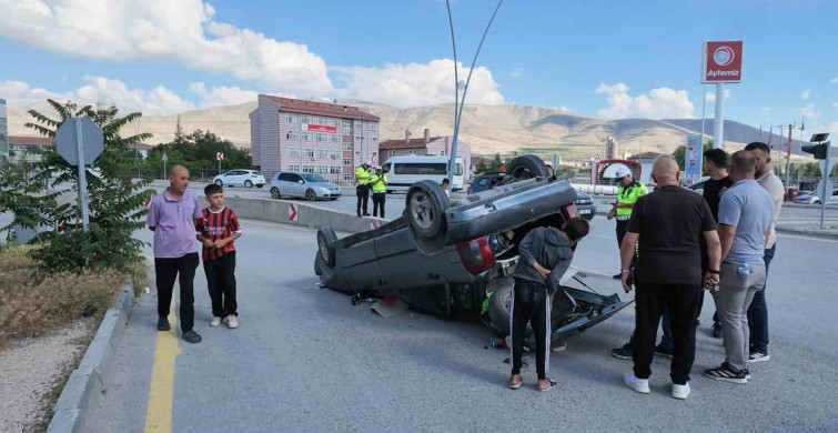 Niğde'de otomobil takla attı: 1 yaralı