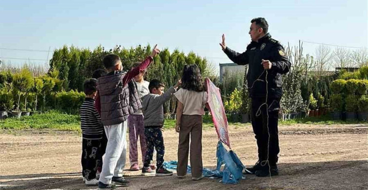 Nusaybin'de Uçurtma Heyecanı: Polisler de Çocuklarla Bir Arada