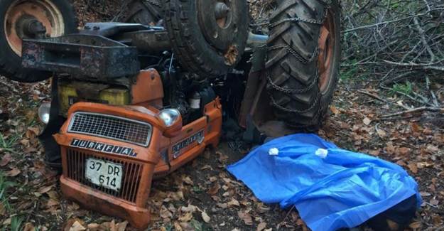 Odun Taşırken Devrilen Traktörün Altında Kaldı