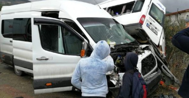 Öğrenci Servisleri Çarpıştı! 21 Yaralı