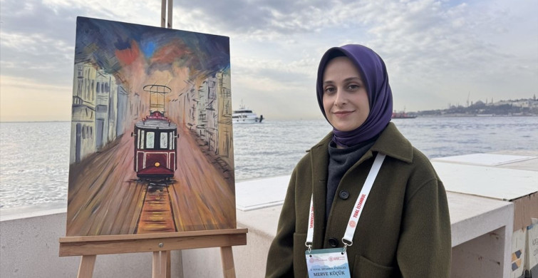 Öğretmenler Kız Kulesi'nde İstanbul'u Resmetti